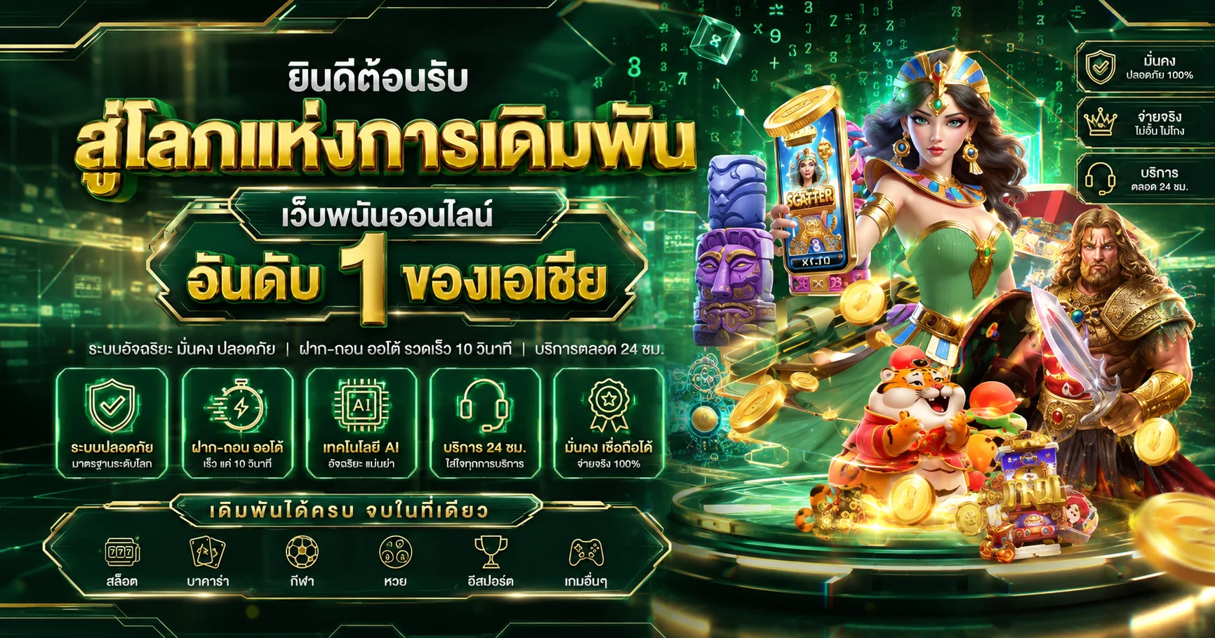 หน้าหลัก AMBKING168 เว็บตรงครบวงจร สล็อต คาสิโน แทงบอล หวย